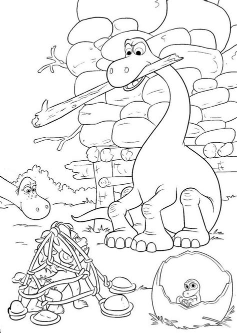 arlo managed to capture spot the good dinosaur coloring page