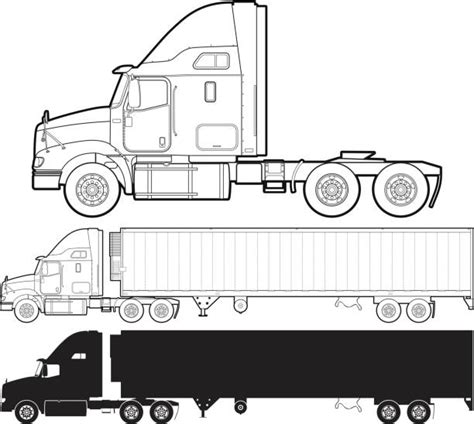 2,400+ Semi Truck Silhouette Stock Photos, Pictures & Royalty-Free ...