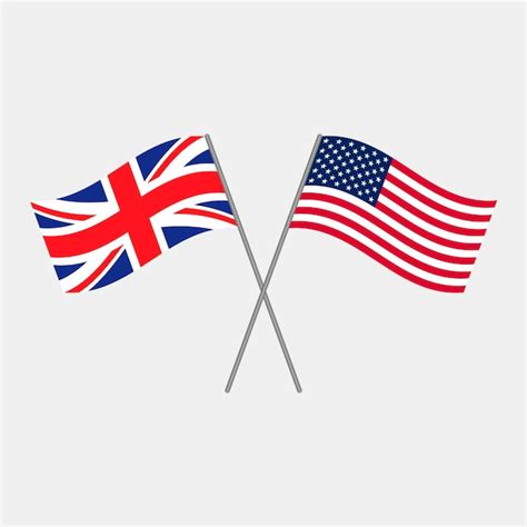 Premium Vector | British and american flags vector