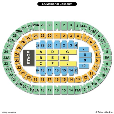 Los Angeles Memorial Coliseum Seating Chart | Seating Charts & Tickets