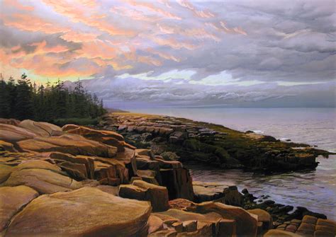 Paintings by Arthur Chartow | "Early Morning, Maine Coast" | Pastel