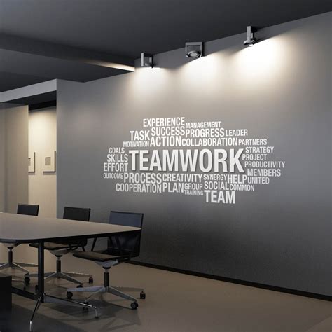 Team Work 3D Office Wall Decor | Moonwallstickers.com