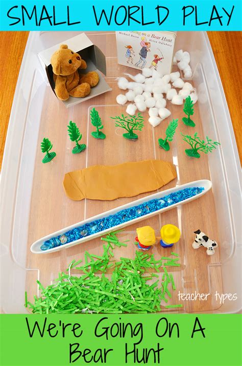 We're Going on a Bear Hunt Story Sensory Bin for Small World Play