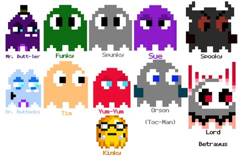 All Pac-Man Ghosts by GraysoGoodwn on DeviantArt