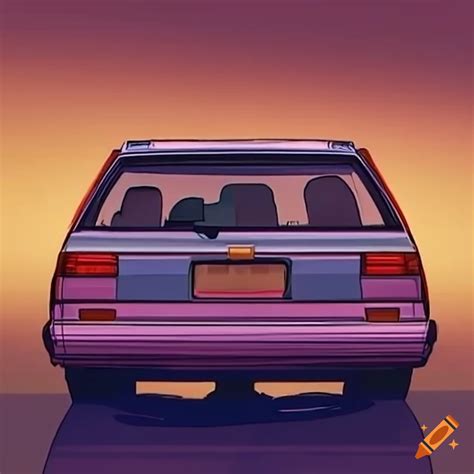 1988 toyota camry wagon illustration