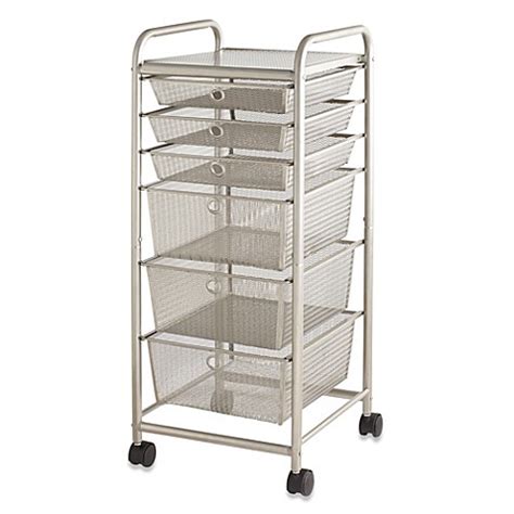 6-Drawer Rolling Metal Cart - Bed Bath & Beyond