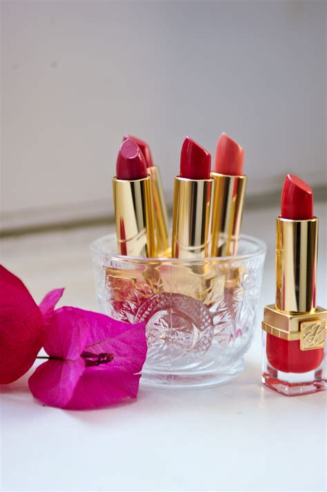 Estée Lauder Pure Color Lipstick - the red one looks great on me. | Makeup organization, Estee ...