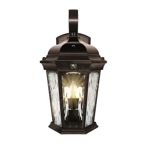 Bronze Motion Sensing LED Outdoor Wall Lantern with New Zealand | Ubuy