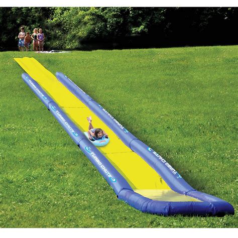 The World's Longest Backyard Water Slide - Hammacher Schlemmer | Water slides backyard ...