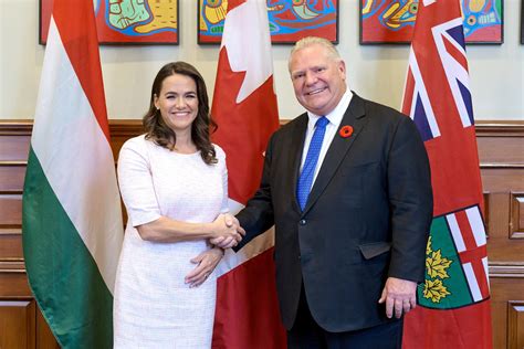 Hungarian President Meets with Premier of Ontario