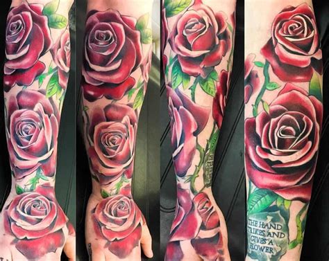 Discover 81+ mens rose sleeve tattoo super hot - in.cdgdbentre