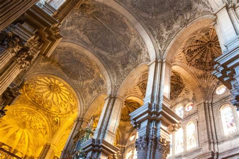 Interior of the Cathedral in Malaga, Spain Editorial Photo - Image of ...