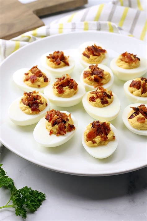 Bacon Deviled Eggs - The Toasty Kitchen