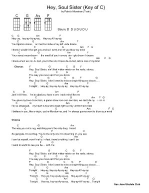 Hey Soul Sister Ukulele 2020-2024 - Fill and Sign Printable Template Online