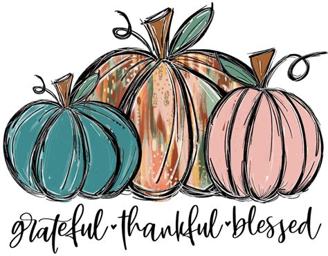 Grateful Thankful Blessed, Happy Fall Y'all Png, Fall Sublimation Digital Download, Pumpkin ...