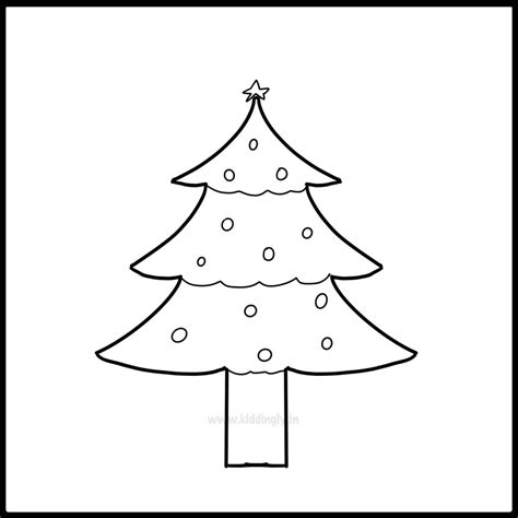 Christmas Tree Drawing | How to Draw a Christmas Tree | Kiddingly