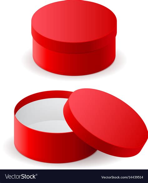 Red round box Royalty Free Vector Image - VectorStock