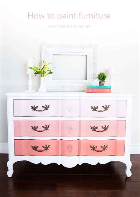 How to Paint Furniture and Ombre Dresser - I Heart Nap Time