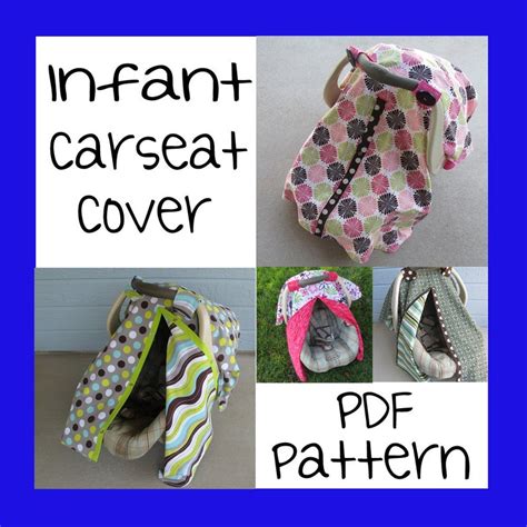 Infant Car Seat Cover PDF Pattern Sew Your Own - Etsy