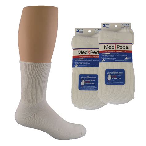 MediPeds Diabetic EXTRA WIDE Crew Socks - 4Pr | Shop Your Way: Online Shopping & Earn Points on ...