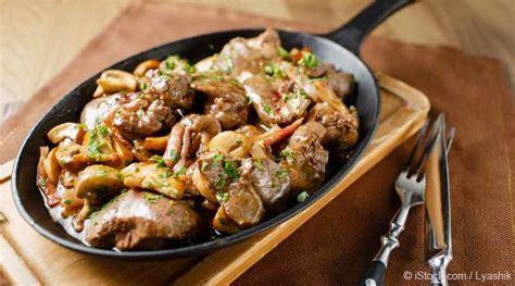 Tasty Beef Liver With Mushrooms Recipe