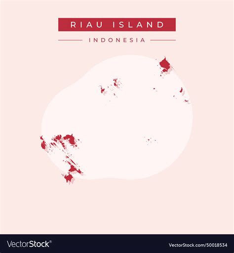 Riau islands map indonesia Royalty Free Vector Image