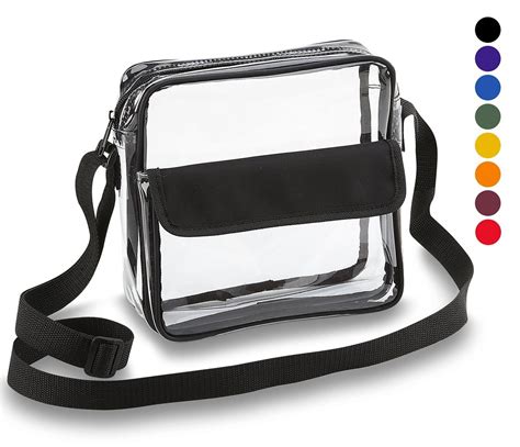 Transparent Clear Crossbody Messenger Shoulder Bag NFL Stadium Approved Waterpro