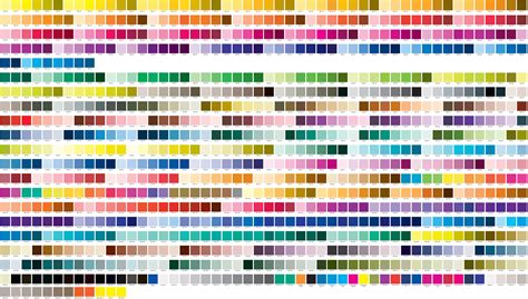 Printable Pantone Color Chart