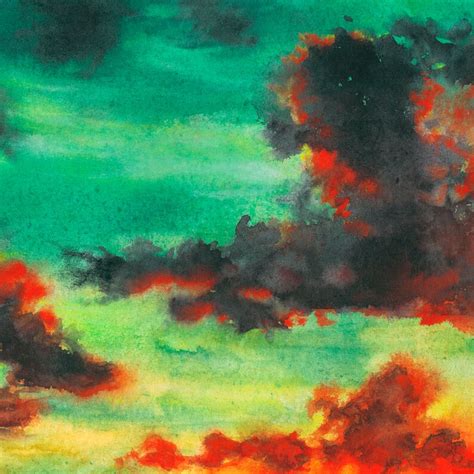 Watercolor Painting of the Colorful Sunset Sunset Clouds - Etsy