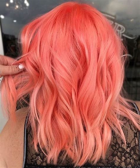 Bright peach pink or Scarlet pink or strawberry pink hair color idea ...