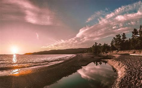 Lake Superior Provincial Park Agawa Bay Sunset - I always swim here but it's cold! [OC ...