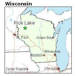 Rice Lake Wisconsin Map | Time Zones Map