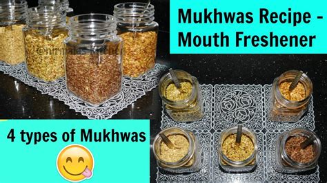 Mukhwas Recipe - Mouth Freshener | 4 types of Mukhwas |😋 - YouTube