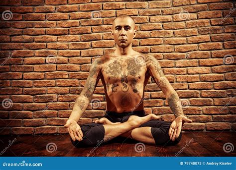 Lotus meditation stock image. Image of brick, lifestyle - 79740073