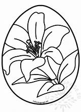 Easter Egg Lily  Coloring Page sketch template