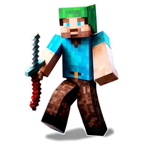 Download Steve Fighting Zombies Minecraft Png 57 | Wallpapers.com