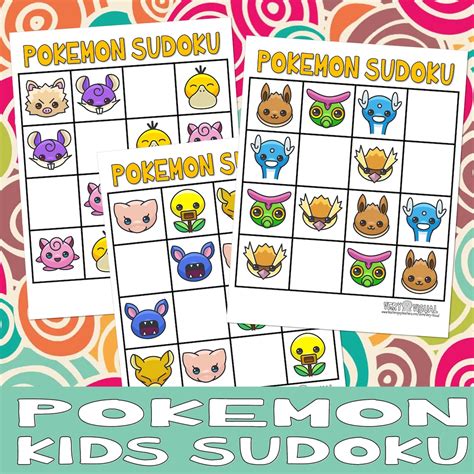 KIDS PICTURE SUDOKU : Pokemon Logic Brain Game for Beginners | Etsy