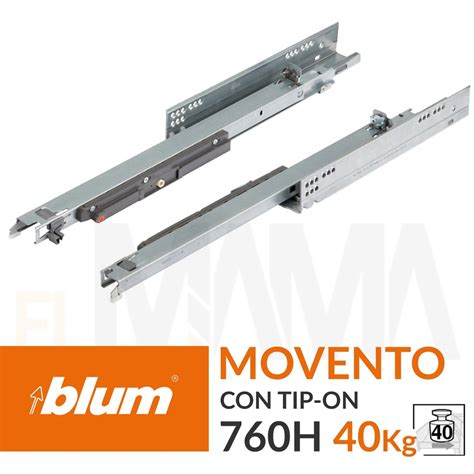 Guide per cassetti Blum Movento Con Tip-On 760H 40Kg