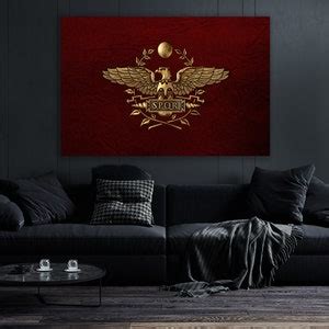 SPQR Sign, Ancient Roman Flag, Huge Canvas Home Decor, SPQR Canvas ...