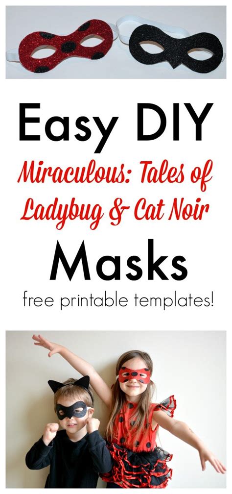 miraculous ladybug mask and cat noir mask | Miraculous ladybug party ...