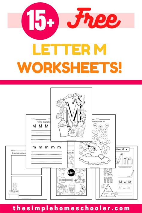 15+ Letter M Worksheets: Free & Easy Print! - The Simple Homeschooler