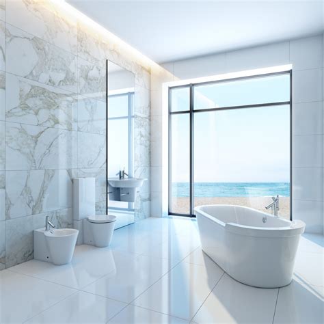 Bathroom Design | Calacatta Gold Marble Wall Tiles - Contemporary ...