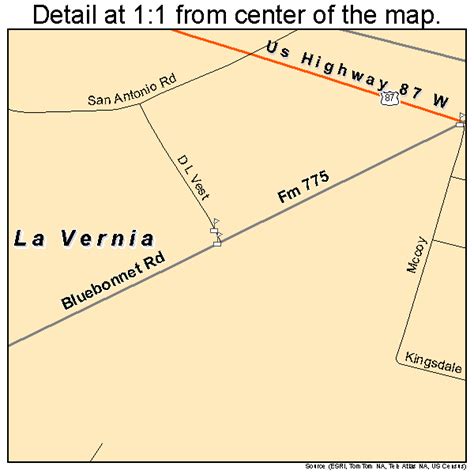 La Vernia Texas Street Map 4841764