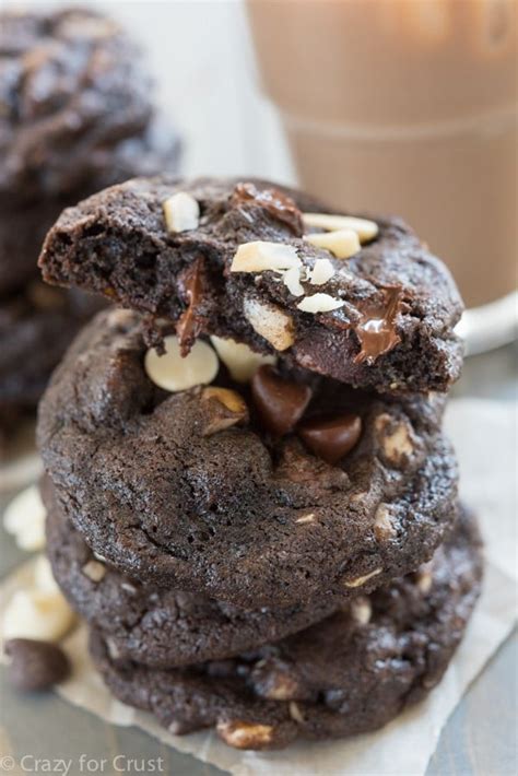 Double Chocolate Macadamia Nut Cookies - Crazy for Crust