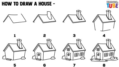 How To Draw House For Kids | Step by step Drawings for kids | Baby ...