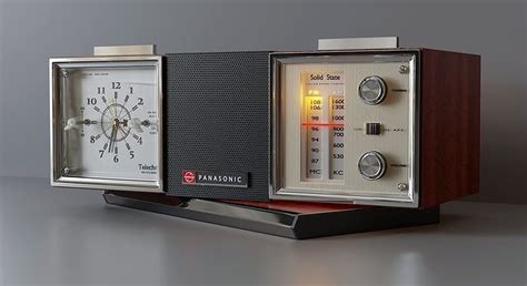 Vintage Panasonic FM-AM Clock Radio 3D model | CGTrader