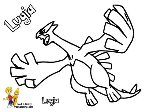 Pokemon Coloring Lugia - BubaKids.com