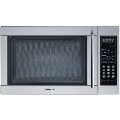 MAGIC CHEF MCD1811ST 1.8 Cubic-ft 1,100-Watt Stainless Microwave with Digital Touch consumer ...