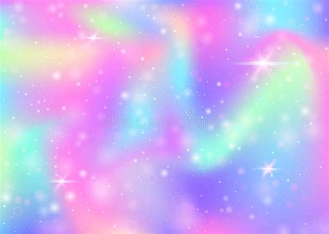 Unicorn Background with Rainbow Mesh. Stock Vector - Illustration of ...