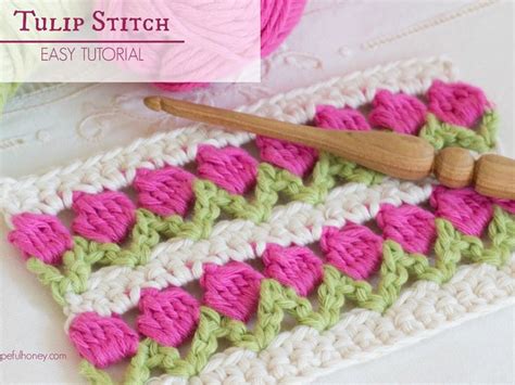 The Tulip Stitch Crochet Free Pattern provide you a easy way to make the most charming flowers ...